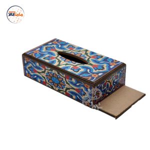 جعبه دستمال کاغذی چوبی کاشیکاری