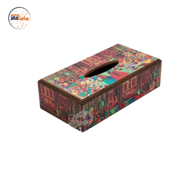 جعبه دستمال کاغذی چوبی حرمسرا قاجار