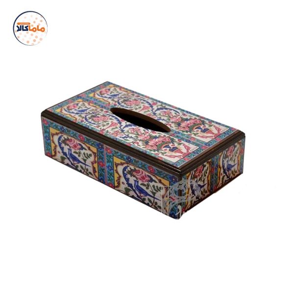 جعبه دستمال کاغذی چوبی کاشی کاری مسجد نصیرالملک شیراز
