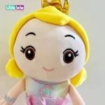 عروسک پری دریایی صورتی رنگ سایز 40 سانتیمتری