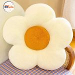 کوسن گل اورجینال 35 سانتیمتری رنگ برفی