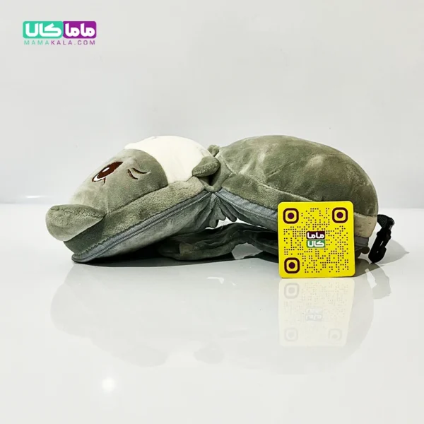 چشم بند بالشتی عروسکی مدل سگ خاکستری