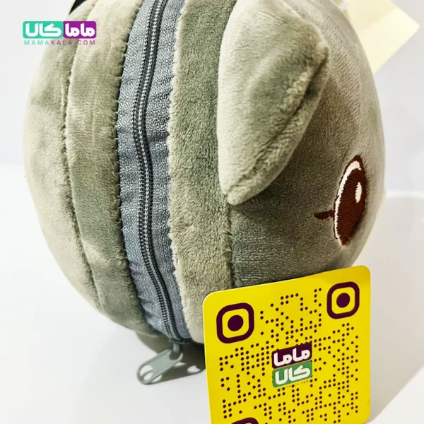 چشم بند بالشتی عروسکی مدل سگ خاکستری