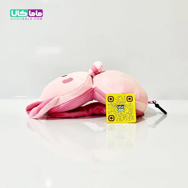 چشم بند بالشتی عروسکی مدل هاپو صورتی