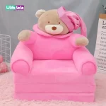 مبل کودک طرح خرس صورتی دو منظوره تختخواب شو 1 مبل کودک طرح خرس صورتی دو منظوره تختخواب شو
