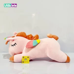 عروسک اسب یونیکورن خوابیده بالشتی صورتی 60 سانتیمتر 9 عروسک اسب یونیکورن خوابیده بالشتی صورتی 60 سانتیمتر