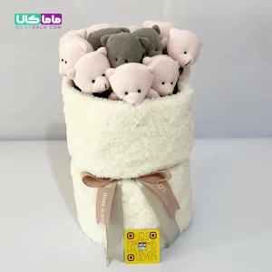 عروسک خرس تدی مدل دسته گل بوکت تدی 02