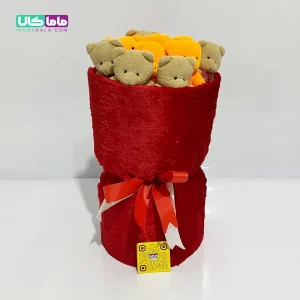 بوکت دسته گل زرشکی عروسک خرس تدی کد 08 242 بوکت دسته گل زرشکی عروسک خرس تدی کد 08