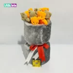 بوکت دسته گل طوسی عروسک خرس تدی کد 07 1 بوکت دسته گل طوسی عروسک خرس تدی کد 07
