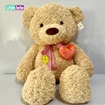 عروسک خرس تدی مدل قلب مغناطیسی کرمی 120 سانتیمتر 1 عروسک خرس تدی مدل قلب مغناطیسی کرمی 120 سانتیمتر
