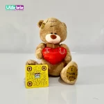 عروسک خرس میتیو قهوه ای قلب به دست 20 سانتیمتر 1 عروسک خرس میتیو قهوه ای قلب به دست 20 سانتیمتر