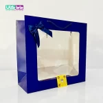 بگشاپ کادویی ویترینی بزرگ سرمه ای سایز 33 در 33 سانتیمتر