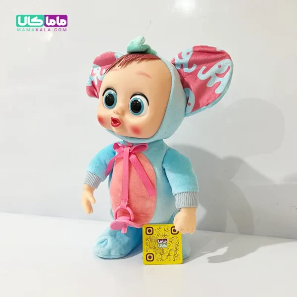 عروسک گریه کن کرای بیبی موزیکال آبی 30 سانتی متر