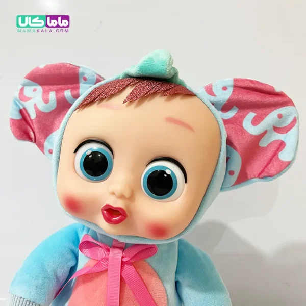 عروسک گریه کن کرای بیبی موزیکال آبی 30 سانتی متر