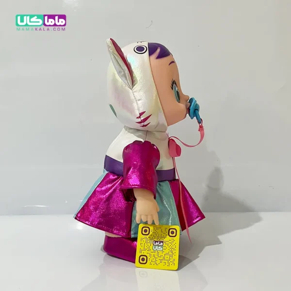 عروسک گریه کن کرای بیبی موزیکال بنفش 30 سانتی متر