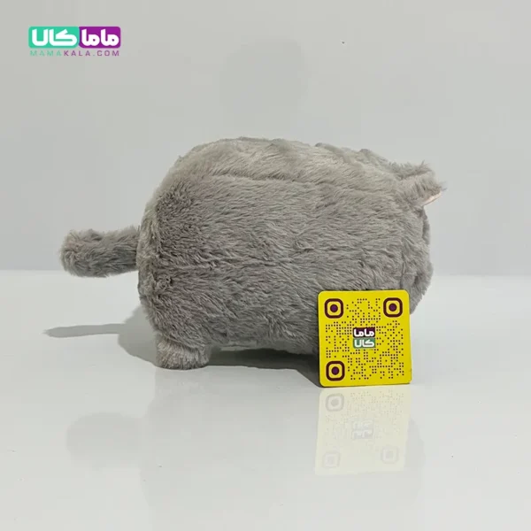 عروسک گربه مکعبی طوسی 25 سانتیمتر
