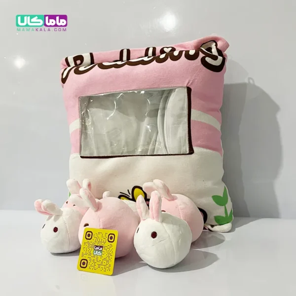 بالشت عروسکی بچه دار مدل پودینگ خوک 45 سانتیمتر