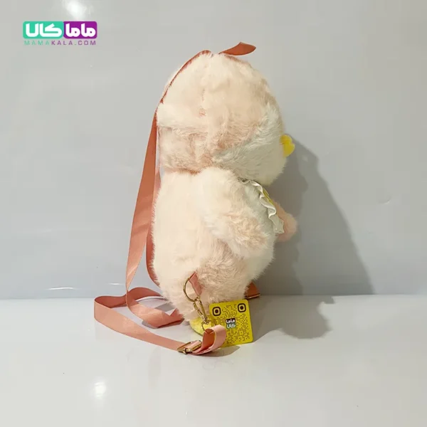 کوله پشتی عروسکی پنگوئن پوم پوم گلبهی 55 سانتیمتر