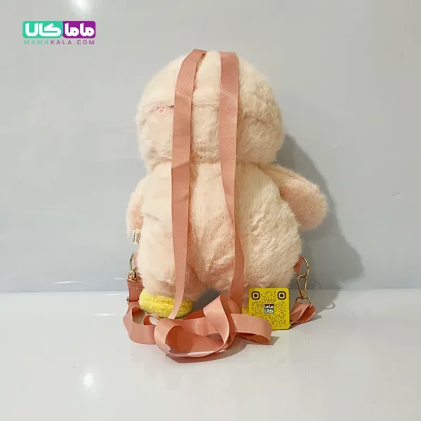 کوله پشتی عروسکی پنگوئن پوم پوم گلبهی 55 سانتیمتر