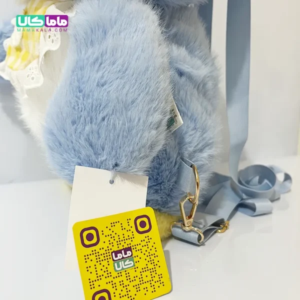 کوله پشتی عروسکی پنگوئن پوم پوم بنفش 55 سانتیمتر
