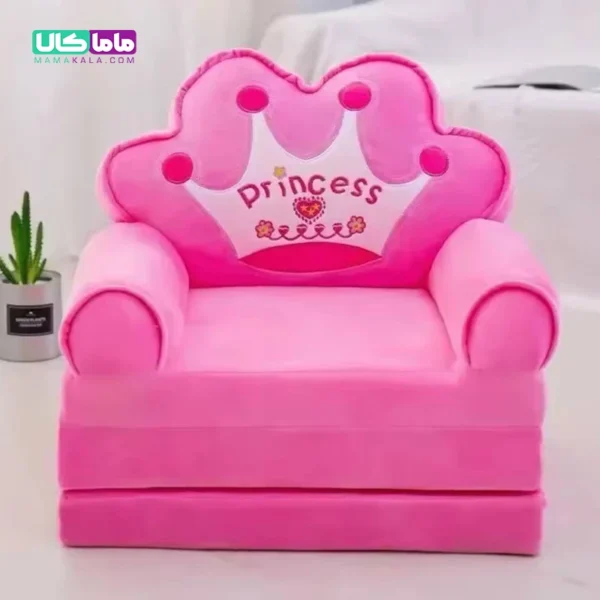 مبل کودک طرح پرنسس صورتی دو منظوره تختخواب شو