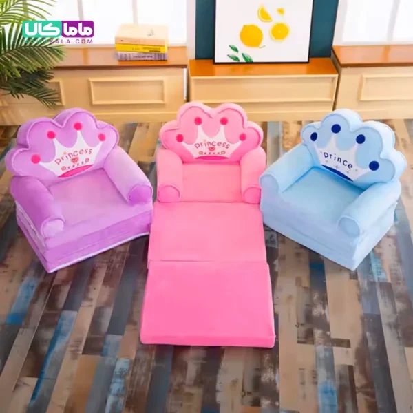 مبل کودک طرح پرنسس صورتی دو منظوره تختخواب شو