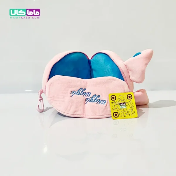 چشم بند بالشتی عروسکی مدل خرگوش صورتی
