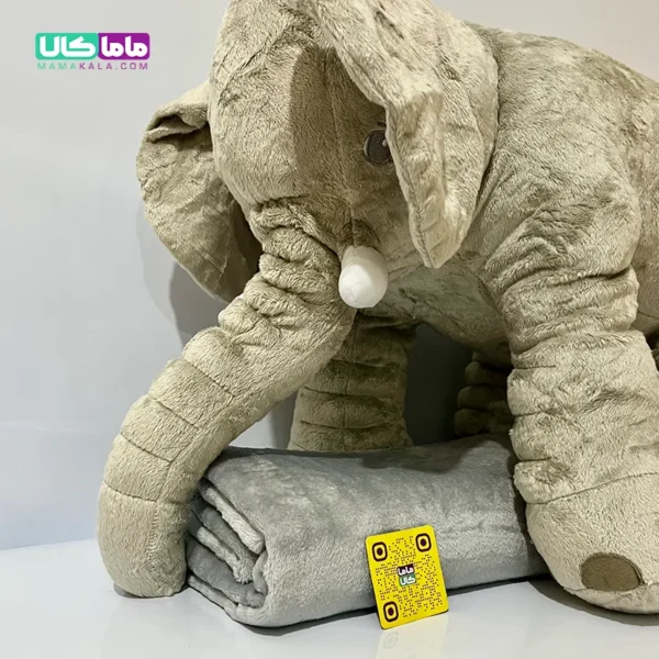 عروسک فیل بالشتی پتودار 60 سانتیمتر