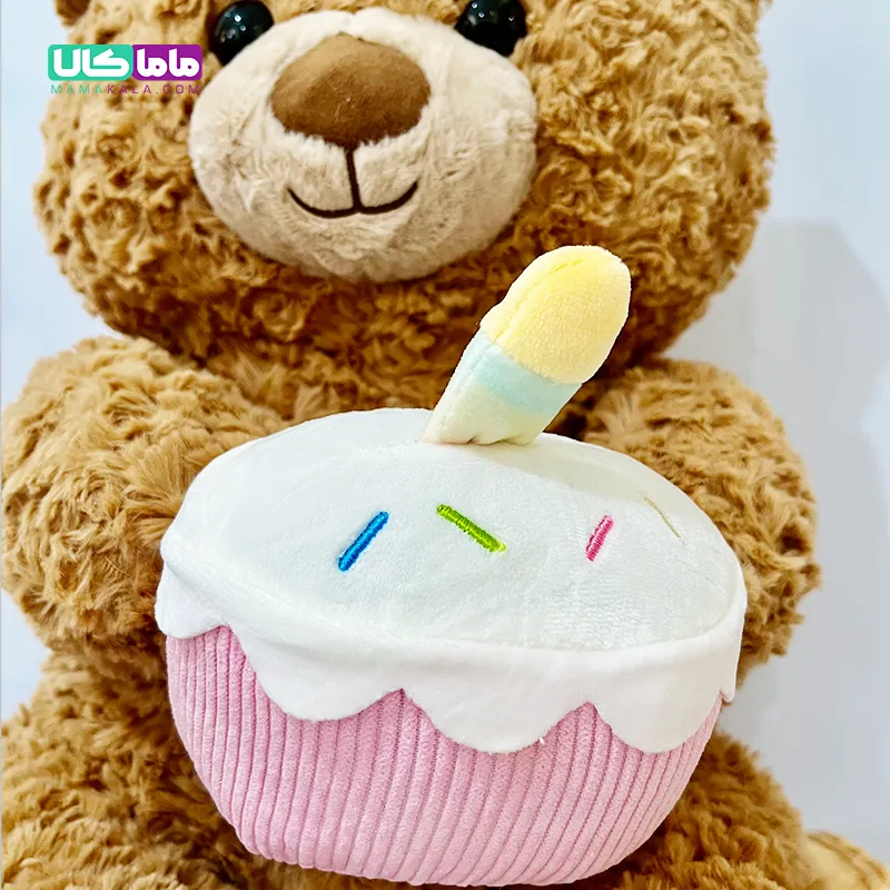 عروسک خرس کیک به دست بالشتی پتودار 55 سانتیمتر 6 عروسک خرس کیک به دست بالشتی پتودار 55 سانتیمتر