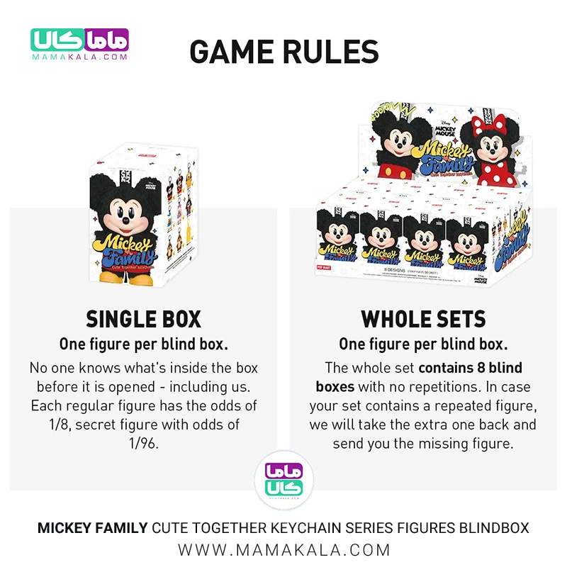 عروسک بلایندباکس خانواده میکی موس 🐹 Mickey Family پاپ مارت 5 عروسک بلایندباکس خانواده میکی موس 🐹 Mickey Family پاپ مارت