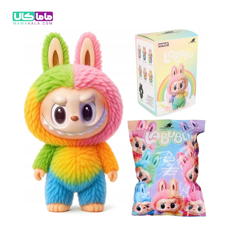 عروسک لبوبو رنگین کمان 🌈 Rainbow Labubu پاپ مارت 6 عروسک لبوبو رنگین کمان 🌈 Rainbow Labubu پاپ مارت