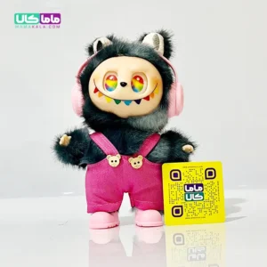 عروسک لبوبو لباسدار طوسی با هدست مدل انرژی (کد 31)
