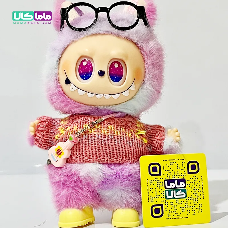 عروسک لبوبو لباسدار بنفش با گیتار و عینک مدل انرژی (کد 32) 3 عروسک لبوبو لباسدار بنفش با گیتار و عینک مدل انرژی (کد 32)