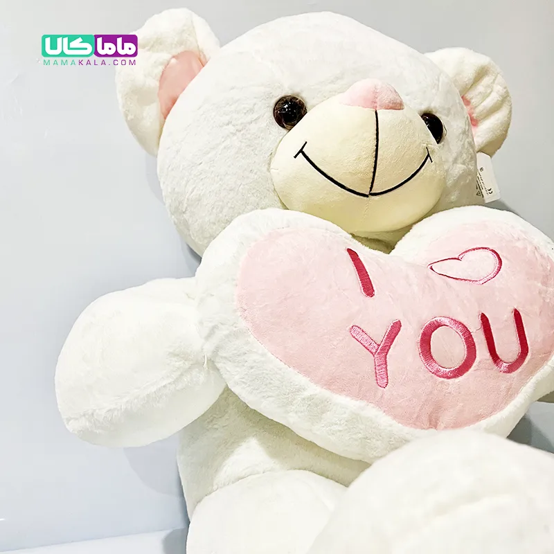 عروسک خرس سایز بزرگ مدل قلب دار سفید 100 سانتیمتر 5 عروسک خرس سایز بزرگ مدل قلب دار سفید 100 سانتیمتر