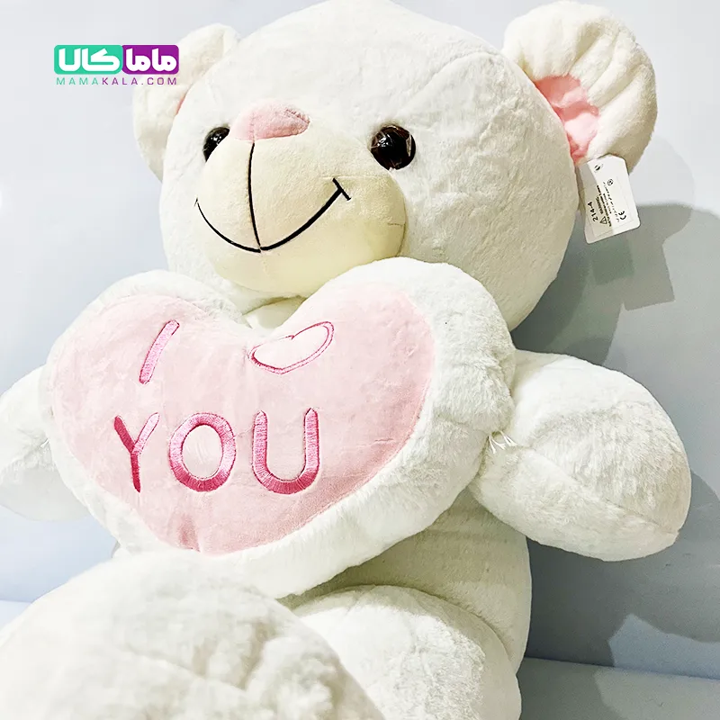 عروسک خرس سایز بزرگ مدل قلب دار سفید 100 سانتیمتر 6 عروسک خرس سایز بزرگ مدل قلب دار سفید 100 سانتیمتر