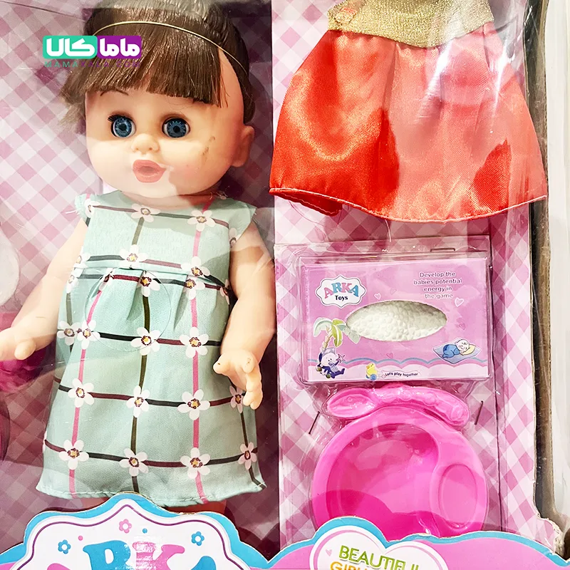 عروسک ست نوزاد موزیکال با وسایل نوزادی برند ArkaToys کد 221 7 عروسک ست نوزاد موزیکال با وسایل نوزادی برند ArkaToys کد 221