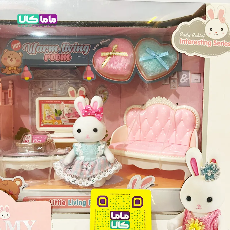 اسباب بازی ست خرگوش با وسایل اتاق TV و تخت دو طبقه برند Dreamy 7 اسباب بازی ست خرگوش با وسایل اتاق TV و تخت دو طبقه برند Dreamy