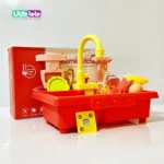 اسباب بازی سینک ظرفشویی قرمز مدل B برند Home Kitchen