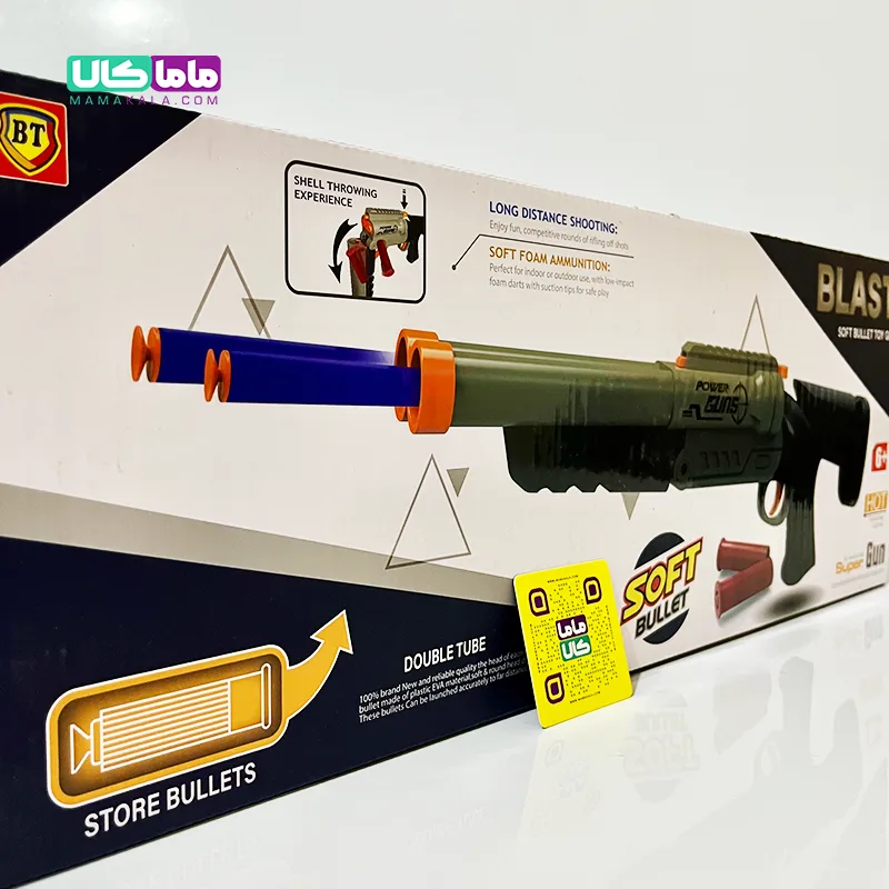 اسباب بازی تفنگ انفجاری دو لول سوپر مدل Blast Soft Bullet 3 اسباب بازی تفنگ انفجاری دو لول سوپر مدل Blast Soft Bullet