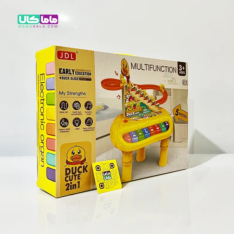 اسباب بازی جوجه پله ای ارگی موزیکال مدل Duck Cute 2in1 3 اسباب بازی جوجه پله ای ارگی موزیکال مدل Duck Cute 2in1