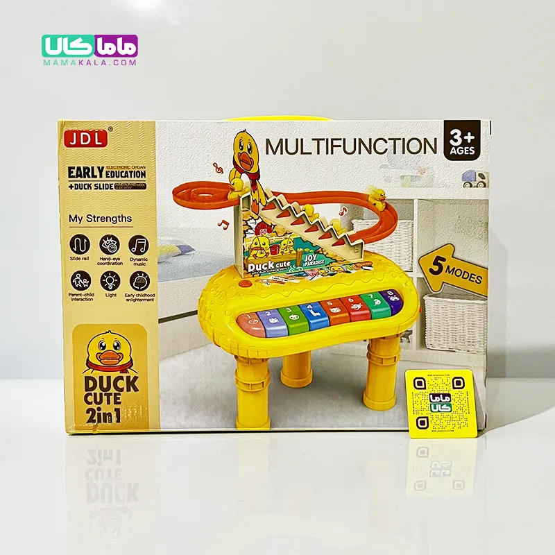 اسباب بازی جوجه پله ای ارگی موزیکال مدل Duck Cute 2in1 6 اسباب بازی جوجه پله ای ارگی موزیکال مدل Duck Cute 2in1